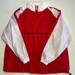 Vintage RED OAK OHIO STATE Buckeyes pullover windbreaker